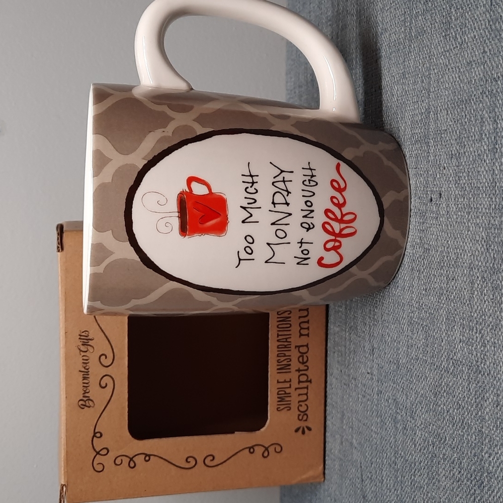Coffee Tea Cup Mug Too Much Monday Not Enough Coffee Funny Co-worker Boss Gift